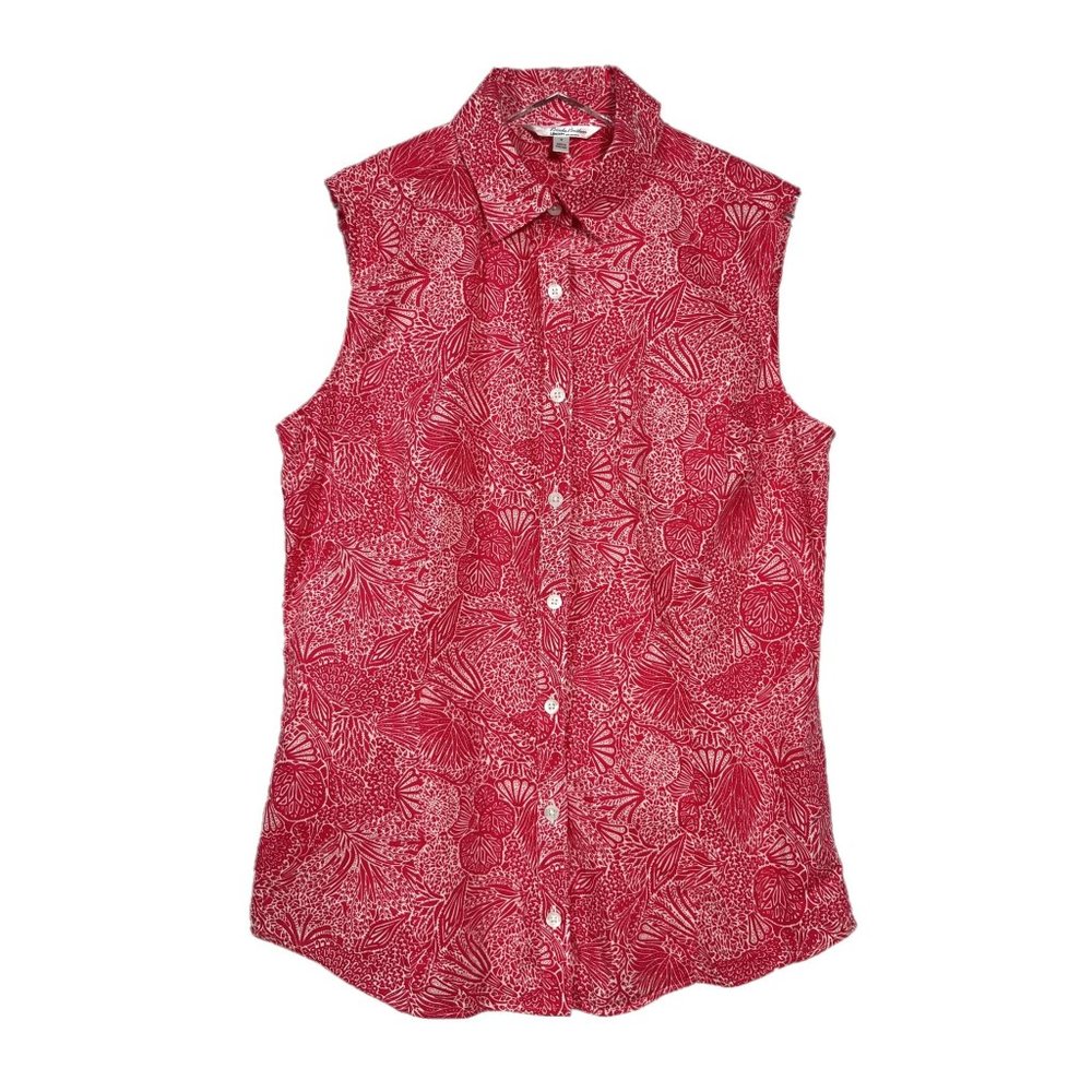 Brooks Brothers Liberty Arts Fabric Sleeveless Button Up Blouse Size 6